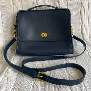 Vintage 90s Coach Court Bag with Removable Strap